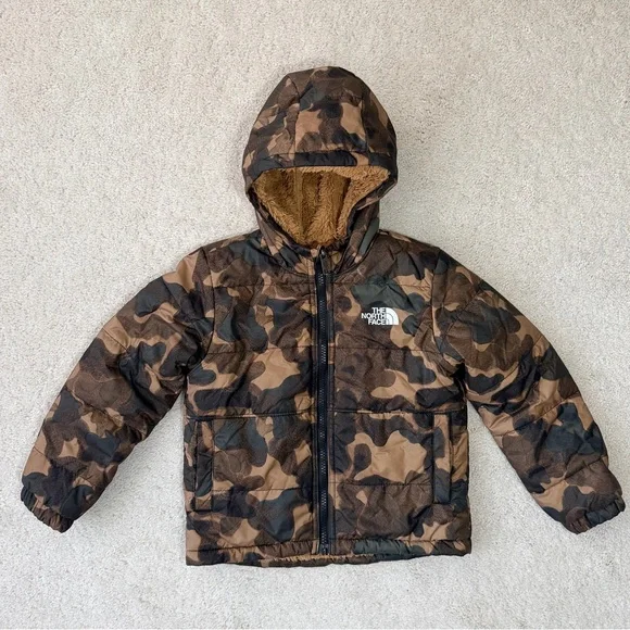 The North Face Brown Camouflage Reversible Jacket - Picture 1 of 16